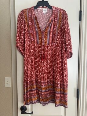 Knox Rose Boho Floral Printed  Dress